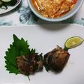 ロシアンティー⭐'s cooksnap of when they made 秋刀魚の梅しそ巻き.