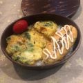 ラクラクダ's cooksnap of when they made 明日葉と豚肉､コーンdeかき揚げ☆.