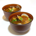 かっちゃん杉's cooksnap of when they made あさりと小松菜（ほうれん草）のお味噌汁.