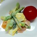 ほあちん's cooksnap of when they made アスパラ菜とゆで卵のサラダ♪.