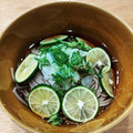 ねりうめG's cooksnap of when they made 冷やしすだち蕎麦.