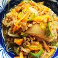 あきぃ∞'s cooksnap of when they made 糸こんにゃくで野菜のチャプチェ風？.