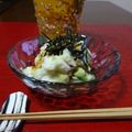 ダイナマイト漆黒's cooksnap of when they made ８．長いもとアボカドのわさび醤油和え.