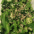 トコタン's cooksnap of when they made つるむらさきとおくらのおひたし.