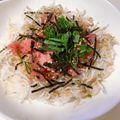 choco♪w's cooksnap of when they made ネギトロ＆しらす丼.