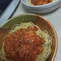 凪なぎ's cooksnap of when they made バジルたっぷりトマトとナスのスパゲティ.