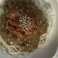 ma___111's cooksnap of when they made ごま油香る納豆キムチそうめん.
