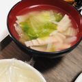 choco831's cooksnap of when they made 時短包丁なし！レタスとベーコンのスープ★.