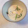 yesmama's cooksnap of when they made 薩摩芋と法蓮草の食べる味噌ミルクスープ.