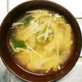 ぷっくりんご's cooksnap of when they made なんかいい薫り♥青梗菜とエノキのお味噌汁.