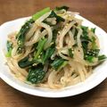 ままばなな1020's cooksnap of when they made モヤシとほうれん草のピリ辛ナムル.