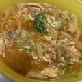 林檎娘のレシピノート's cooksnap of when they made もやしと餃子の皮の旨辛スープ.