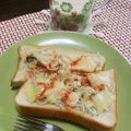 gomapon's cooksnap of when they made 簡単！しらすトースト(しらすピザ).