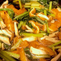 ストックポート's cooksnap of when they made 油揚げと小松菜の煮浸し.