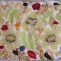 ぽめchan's cooksnap of when they made 冷たいおやつ、キウイ花のヨーグルトバーク.