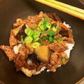 yukonars's cooksnap of when they made 茄子・牛肉の甘辛丼♪.