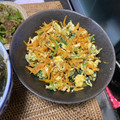URM777's cooksnap of when they made 副菜！にんじんとほうれん草の彩り卵炒め.