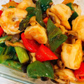 Chico・・☆'s cooksnap of when they made 弁当・おかず・エビマヨ・ピーちく.