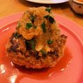 まめちゃん710's cooksnap of when they made 鶏&豚ミンチときのこ入り♪豆腐ハンバーグ.