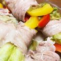 菜つ実☆ミ's cooksnap of when they made ポン酢で美味しいレタスとパプリカの豚巻き.