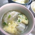 まゆみきママ's cooksnap of when they made (σ・∀・)σ 「かき玉スープ餃子」.