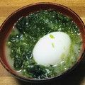 おはなすき's cooksnap of when they made ささっと！ゆで卵とあおさの味噌汁♪.