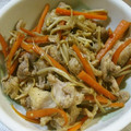 由芽15's cooksnap of when they made 弁当にも！　豚肉とえのき、人参の生姜炒め.