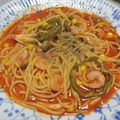 ジョングレ's cooksnap of when they made 目指せ☘️辛ウマ真夜中のスパゲティ.