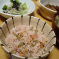 ふぁびこ's cooksnap of when they made 蕗（フキ）と干しエビの炊き込みご飯.