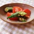 ♡Kiki♡'s cooksnap of when they made トマトとオクラのごま味噌和え.