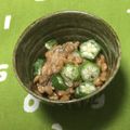おはなすき's cooksnap of when they made ネバネバ三兄弟♪めかぶオクラ納豆.