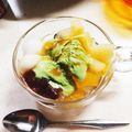 roll21's cooksnap of when they made 抹茶アイスと白玉フルーツのあんみつ.