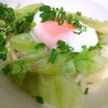 ユーロン's cooksnap of when they made レンジでランチ♪お手軽！塩キャベツうどん.