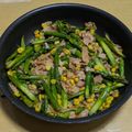ラリー＆サラ's cooksnap of when they made ☆アスパラコーンバター醤油☆ベーコンのせ.