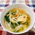 natsu724's cooksnap of when they made 簡単☆かにかまニラスープ.