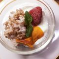horseland's cooksnap of when they made もち麦フルーツヨーグルト食物繊維たっぷり.