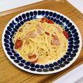 Asato★'s cooksnap of when they made 時短簡単ミニトマトとベーコンの美味パスタ.