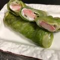 chocoraママ's cooksnap of when they made ◆お弁当の隙間に…レタスのカニカマ巻き◆.