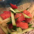 クック26PAK7☆'s cooksnap of when they made トマトときゅうりのごまだれ和え.