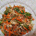 akoreana's cooksnap of when they made ☆豆苗と牛豚合挽き肉と卵のオイマヨ炒め☆.