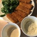 Yokchina's cooksnap of when they made 白身魚(鰆)のフライ　マヨポンソース.