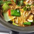 うさかめのかけっこ's cooksnap of when they made 大根の葉（青菜でも）と竹輪の卵とじ.