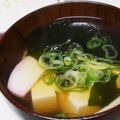 なななな♡MaMa's cooksnap of when they made 豆腐とわかめのお吸い物.