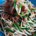 ぴあののりこ's cooksnap of when they made 牛肉ともやしニラとえのきのオイスター炒め.