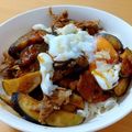 こぼく's cooksnap of when they made ちょい辛ひやむぎ♪茄子と豚肉のっけ盛り.
