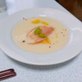 すずねこ。's cooksnap of when they made 桃とジャガイモの冷製スープ♪.
