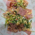 yukiko116's cooksnap of when they made 豆苗とベーコンの卵炒め.