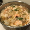 ☆こまっと☆'s cooksnap of when they made ★簡単！我が家の＊鮭のお鍋＊お醤油味♪.