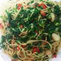 さくら2016's cooksnap of when they made 青唐辛子とたっぷり韮のやみつき塩焼きそば.