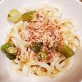 rierie666's cooksnap of when they made ツナとオクラの深煎りごまサラダうどん.